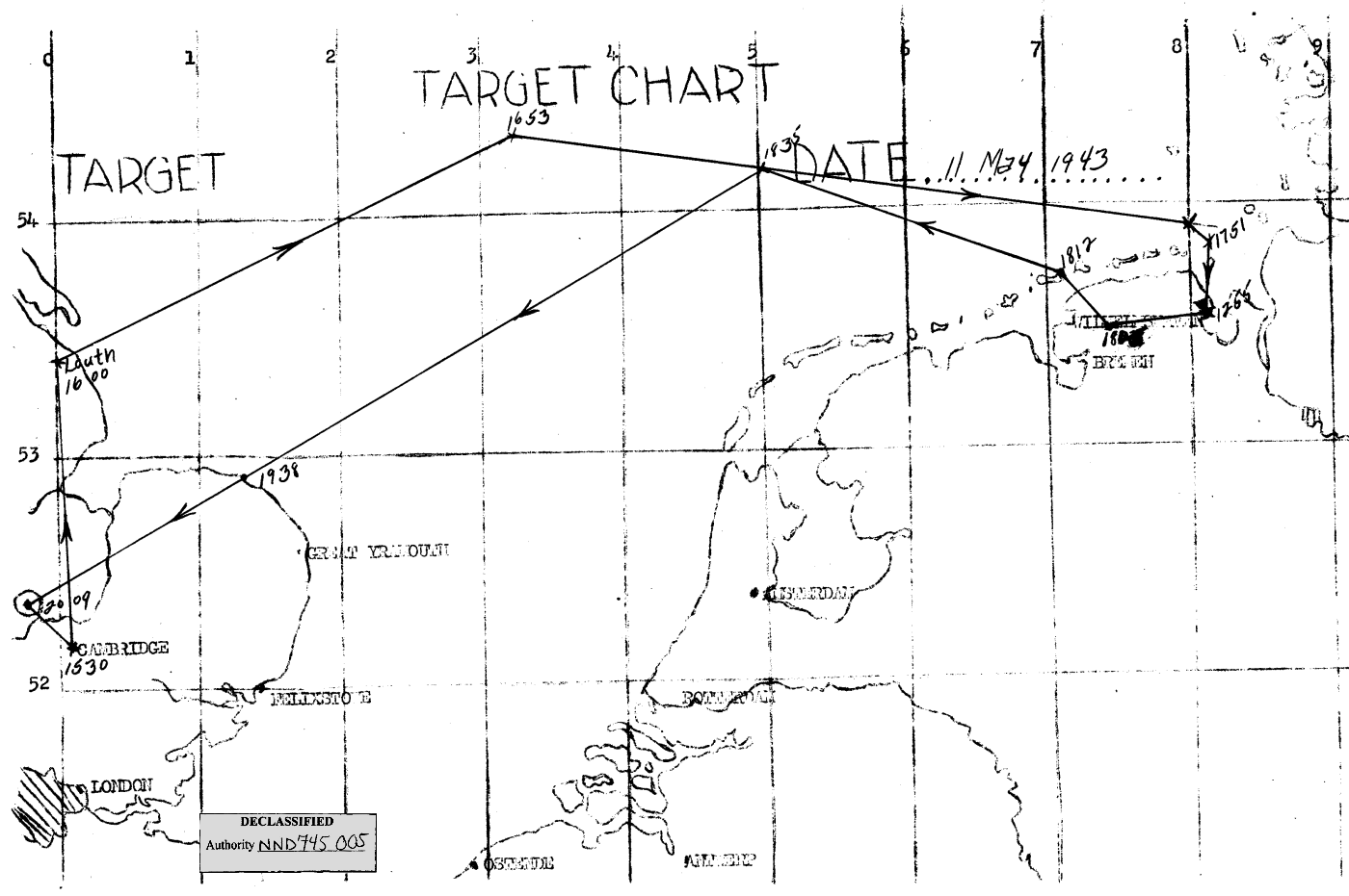 Mission document, mission 7, 11 Jun 1943 (351st Bomb Group Association)