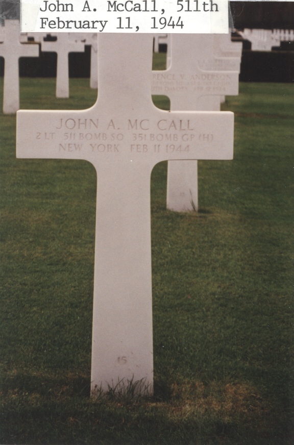 Crew photo: McCall, mission 80, 11 Feb 1944 (351st Bomb Group Association)