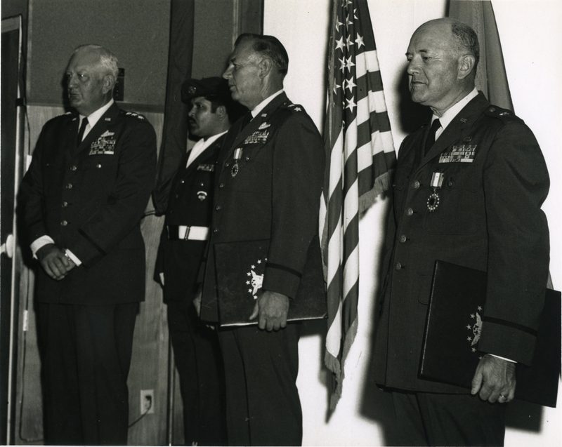 Bob Burns at his Air Force retirement ceremony, Ent Air Force Base, Colorado Springs, July 1970