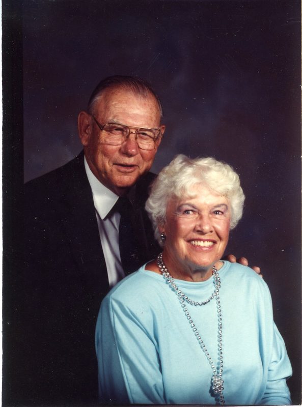Bob and Ruth Burns together in a studio portrait, around 1990